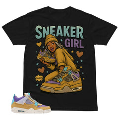 Sneaker Girl Shirt - Match Union LA x Air Jordan 4 Desert Moss