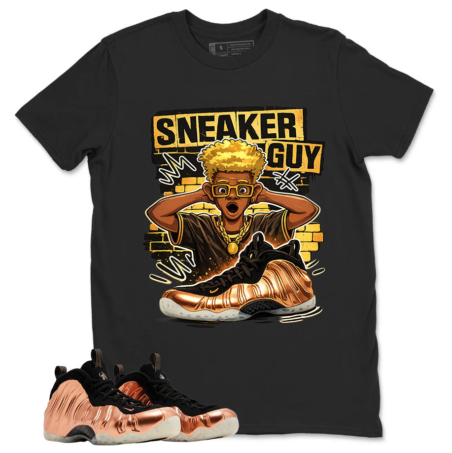 Sneaker Guy Graphic Tee, Shirt to Match Air Foamposite One Copper, Air Foamposite Unisex Black Shirt