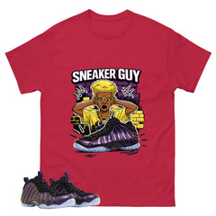Sneaker Guy Graphic Tee, Shirt to Match Air Foamposite One Eggplant, Air Foamposite Unisex Purple Shirt