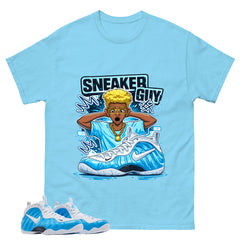 Sneaker Guy Graphic Tee, Shirt to Match Air Foamposite Pro University Blue, Air Foamposite Unisex Blue Shirt