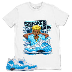 Sneaker Guy Graphic Tee, Shirt to Match Air Foamposite Pro University Blue, Air Foamposite Unisex Blue Shirt