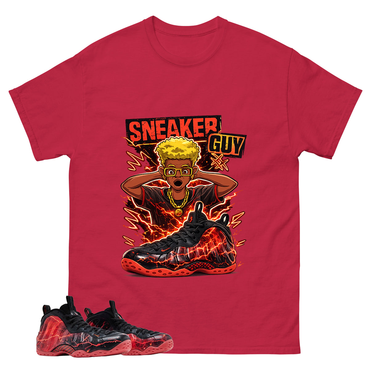 Sneaker Guy Graphic Tee, Shirt to Match Air Foamposite Stranger Things, Air Foamposite Unisex Blue Shirt
