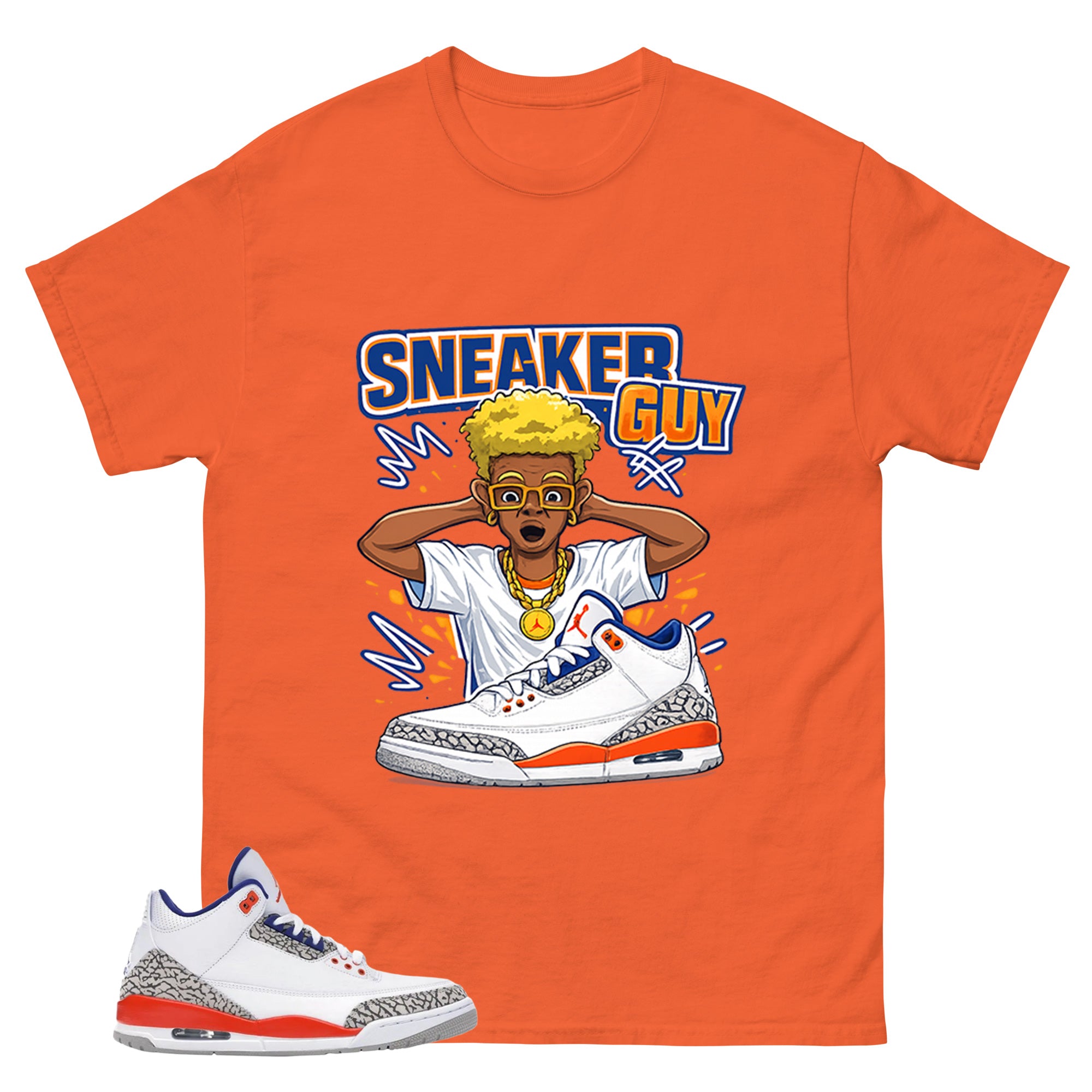 Sneaker Guy Shirt - Match Blue Air Jordan 3 Knicks