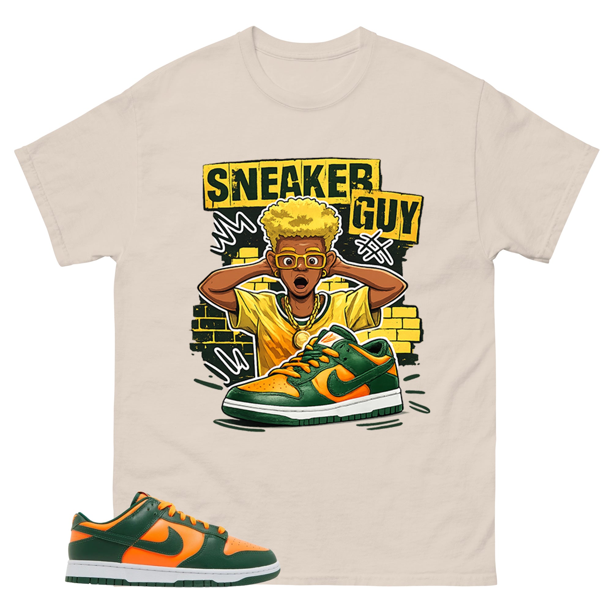 Sneaker Guy Shirt - Match Green Dunk Low Miami Hurricanes