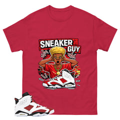 Sneaker Guy Shirt - Match White Air Jordan 6 Carmine