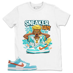 Sneaker Guy Shirt - Match White Dunk Low Miami Dolphins