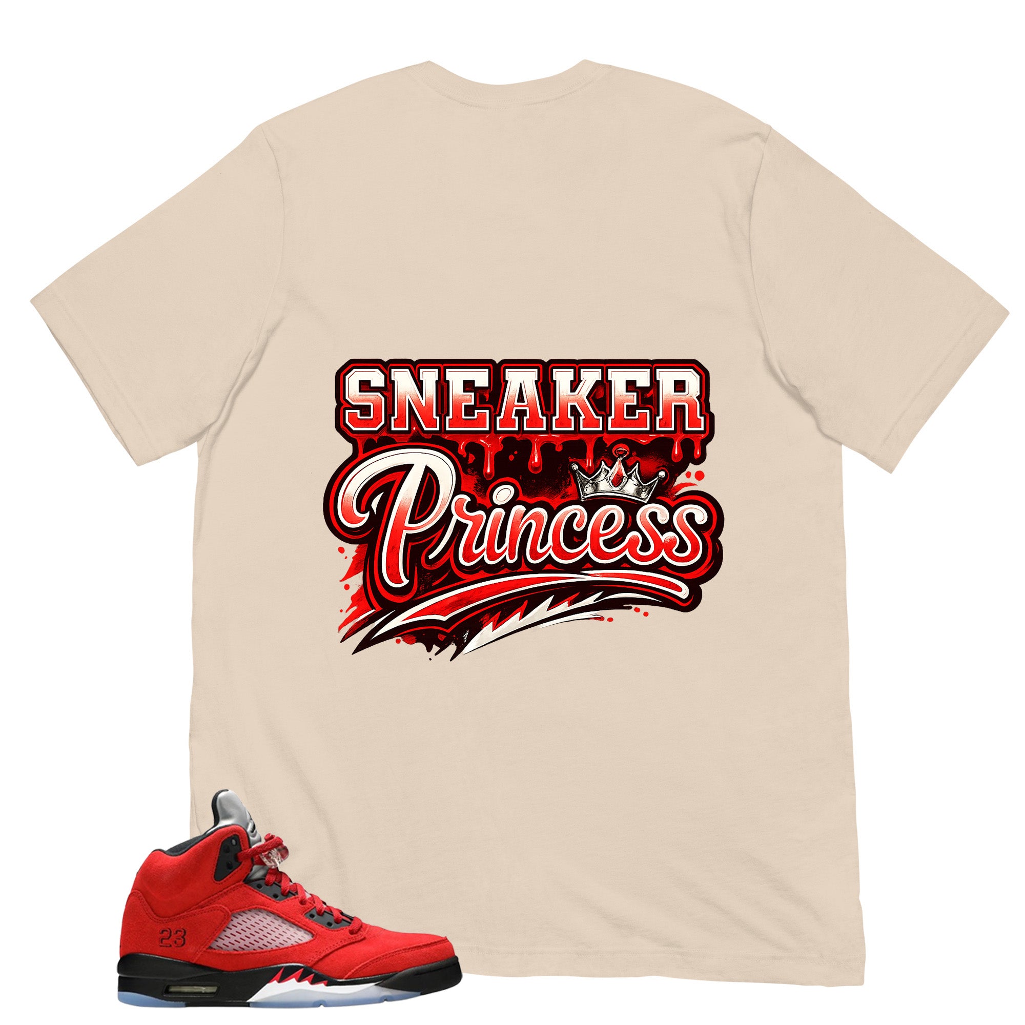 Graphic Tee Sneaker Princess Shirt Match 5s Raging Bull