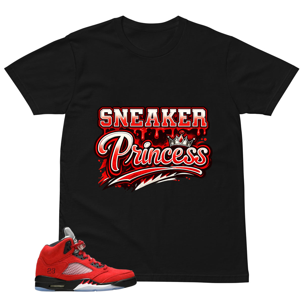 Graphic Tee Sneaker Princess Shirt Match 5s Raging Bull