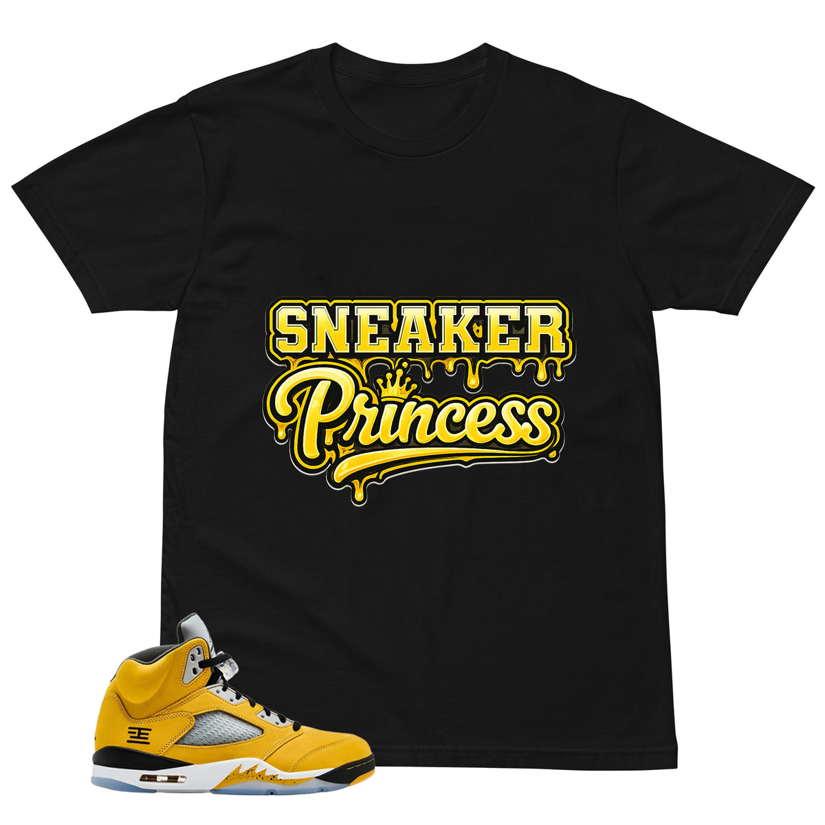 Graphic Tee to Matching T23 Tokyo 5s Sneaker Princess Shirt