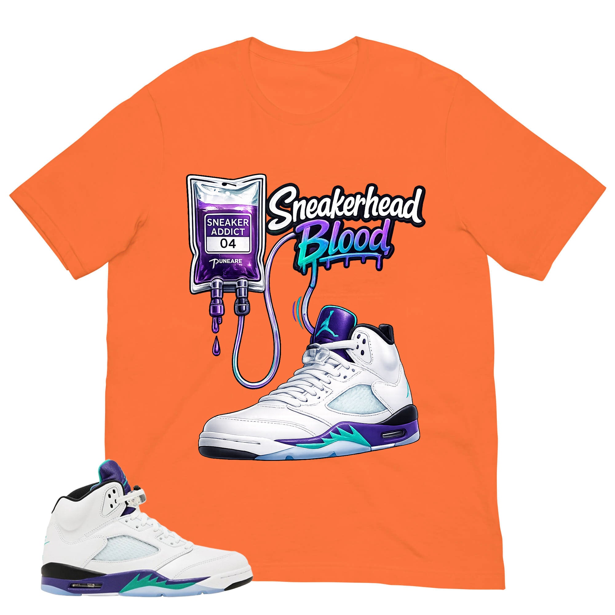 Sneakerhead Blood Shirt - Matching Air Jordan 5 Retro 'Grape' 2025
