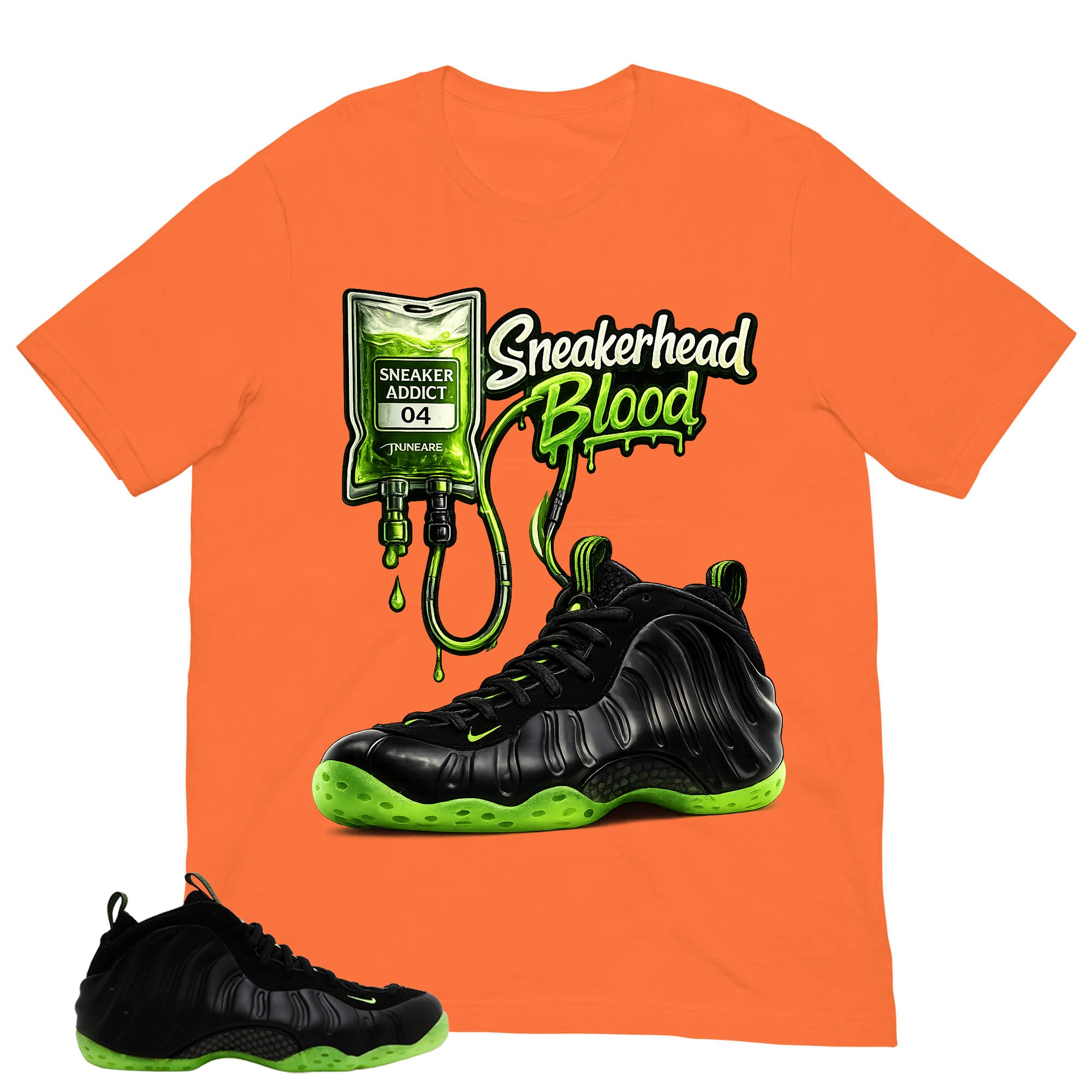 Sneakerhead Blood Shirt - Match Air Foamposite One Black Volt