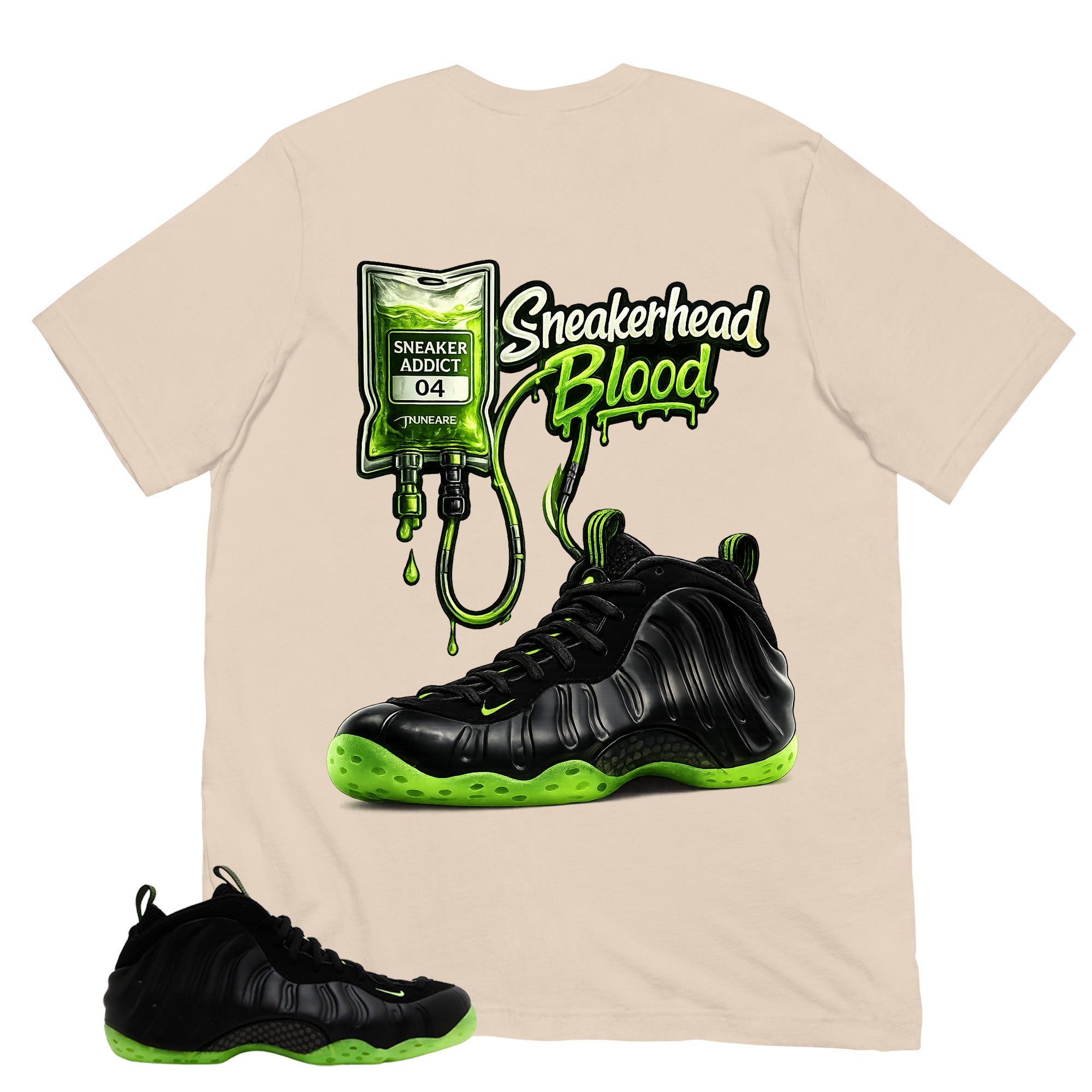 Sneakerhead Blood Shirt - Match Air Foamposite One Black Volt