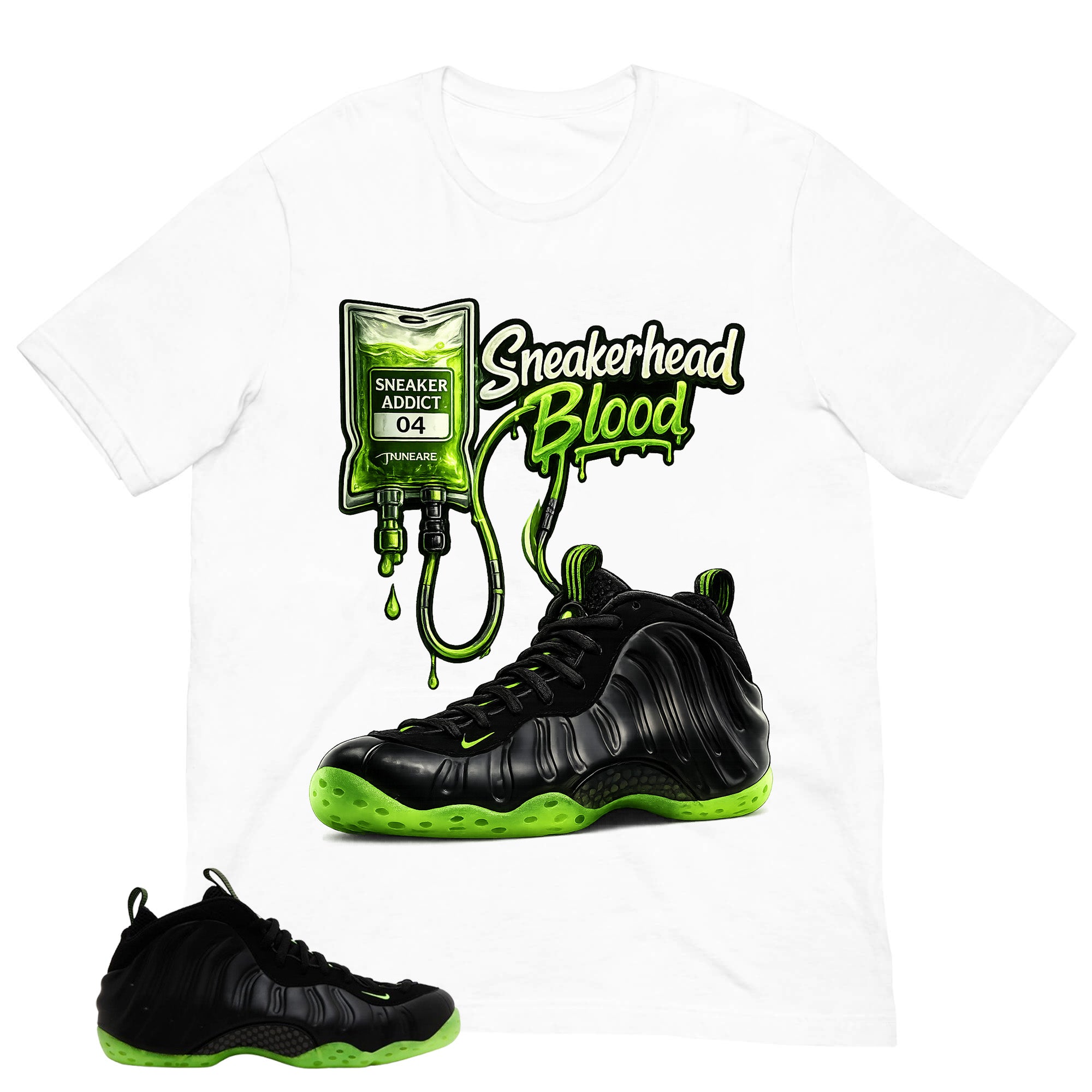 Sneakerhead Blood Shirt - Match Air Foamposite One Black Volt