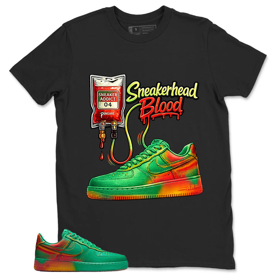 Sneakerhead Blood Shirt - Match Air Force 1 Stadium Green Crimson