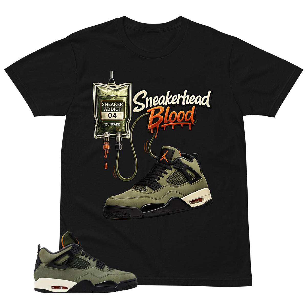Sneakerhead Blood Shirt - Match  Air Jordan 4 Undefeated