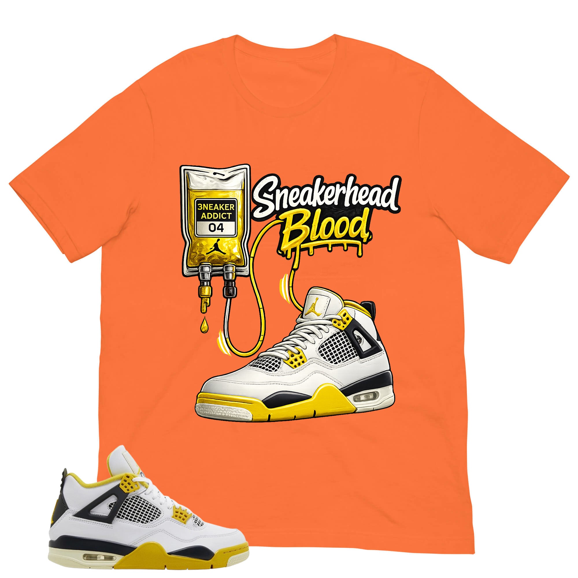 Sneakerhead Blood Shirt - Match Air Jordan 4 Vivid Sulfur