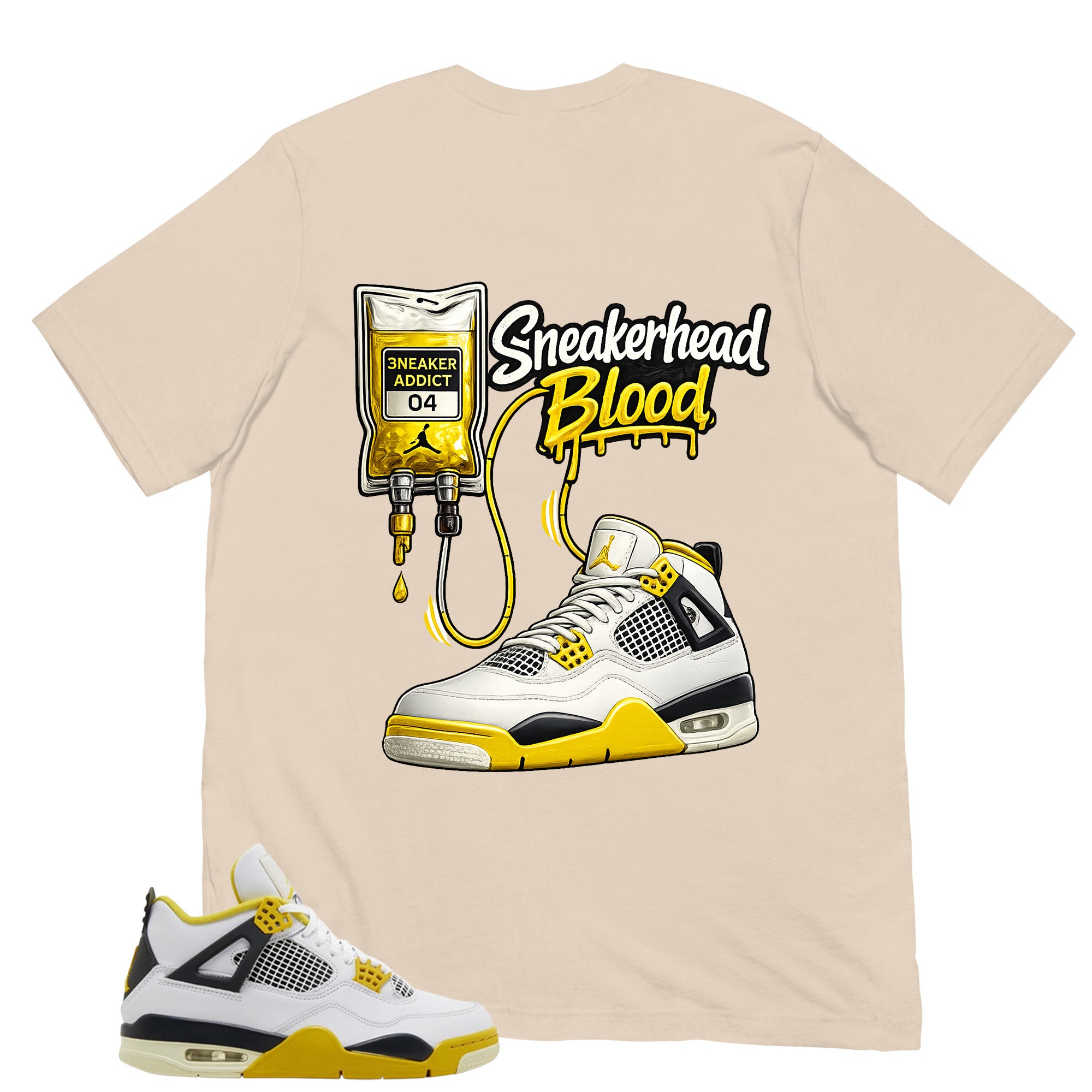 Sneakerhead Blood Shirt - Match Air Jordan 4 Vivid Sulfur