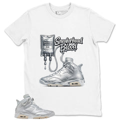 Sneakerhead Blood Shirt - Match Air Jordan 6 x Paris Saint-Germain Metallic Silver