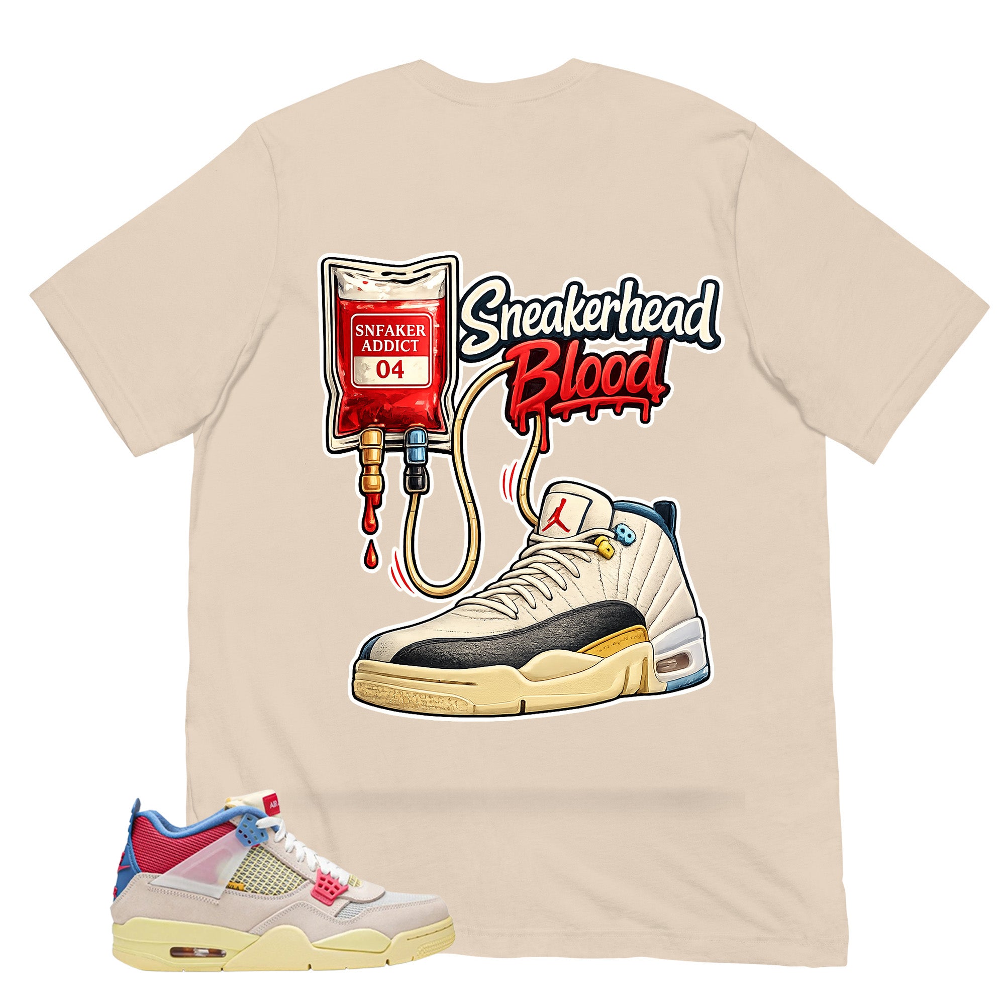 Sneakerhead Blood Shirt - Match Union LA x Air Jordan 4 Guava Ice