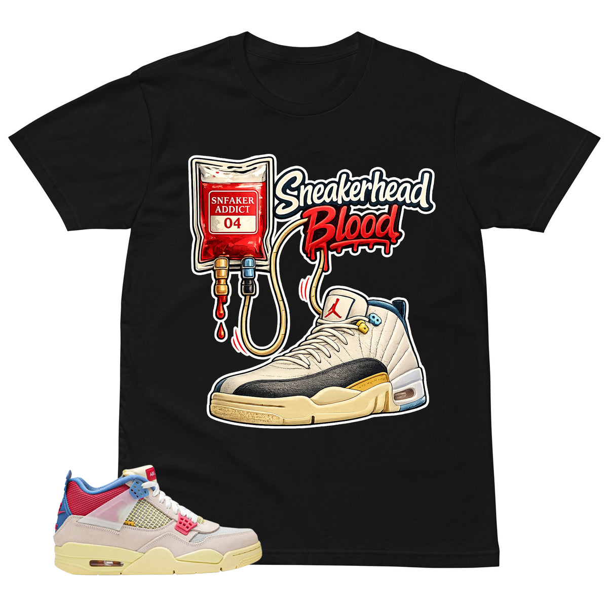 Sneakerhead Blood Shirt - Match Union LA x Air Jordan 4 Guava Ice