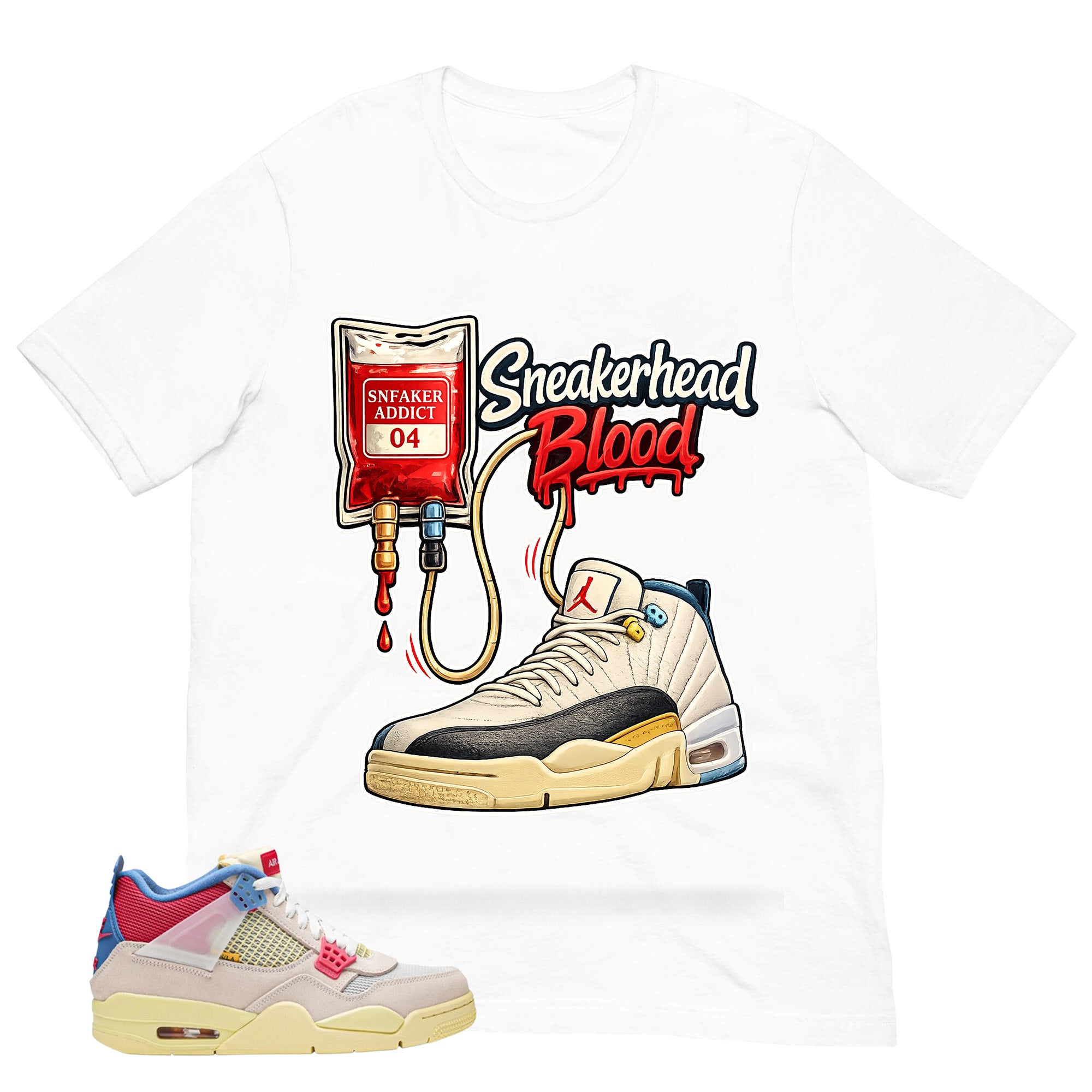 Sneakerhead Blood Shirt - Match Union LA x Air Jordan 4 Guava Ice
