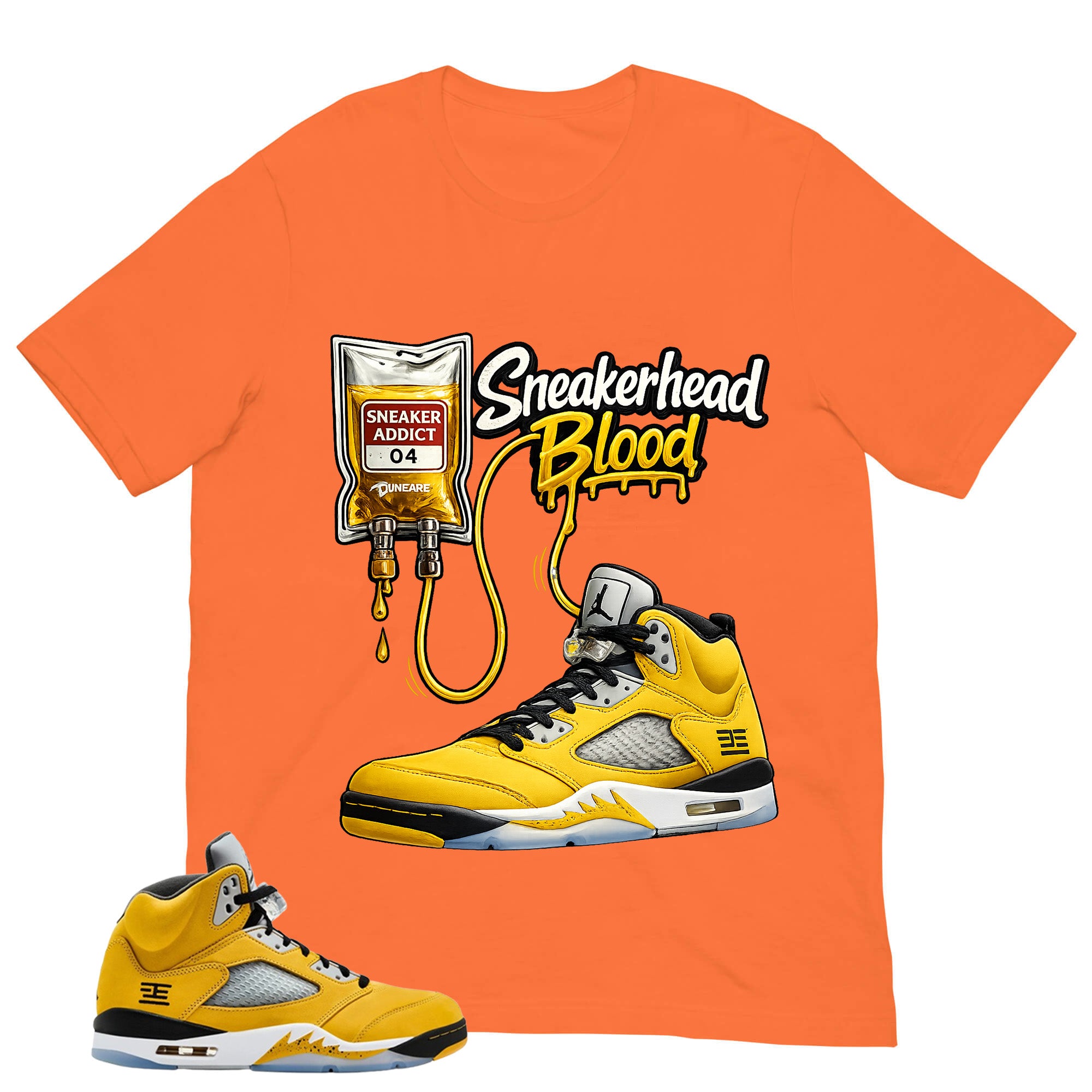 Graphic Tee Sneakerhead Blood Shirt - Matching Air Jordan 5 T23 Tokyo | Zadago