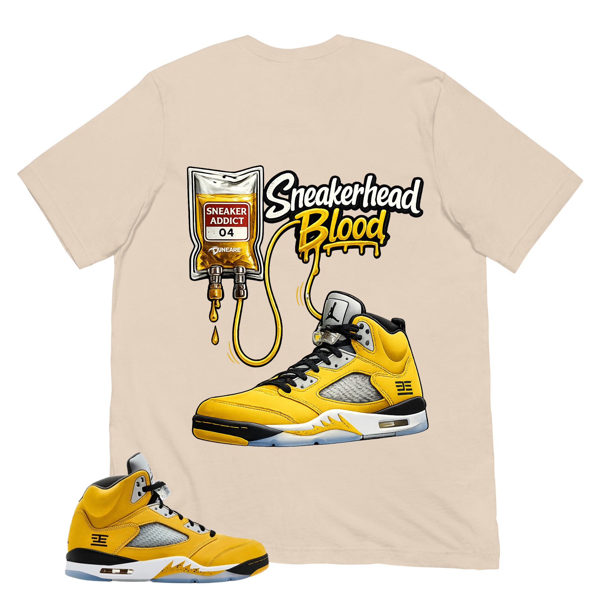 Graphic Tee Sneakerhead Blood Shirt - Matching Air Jordan 5 T23 Tokyo | Zadago