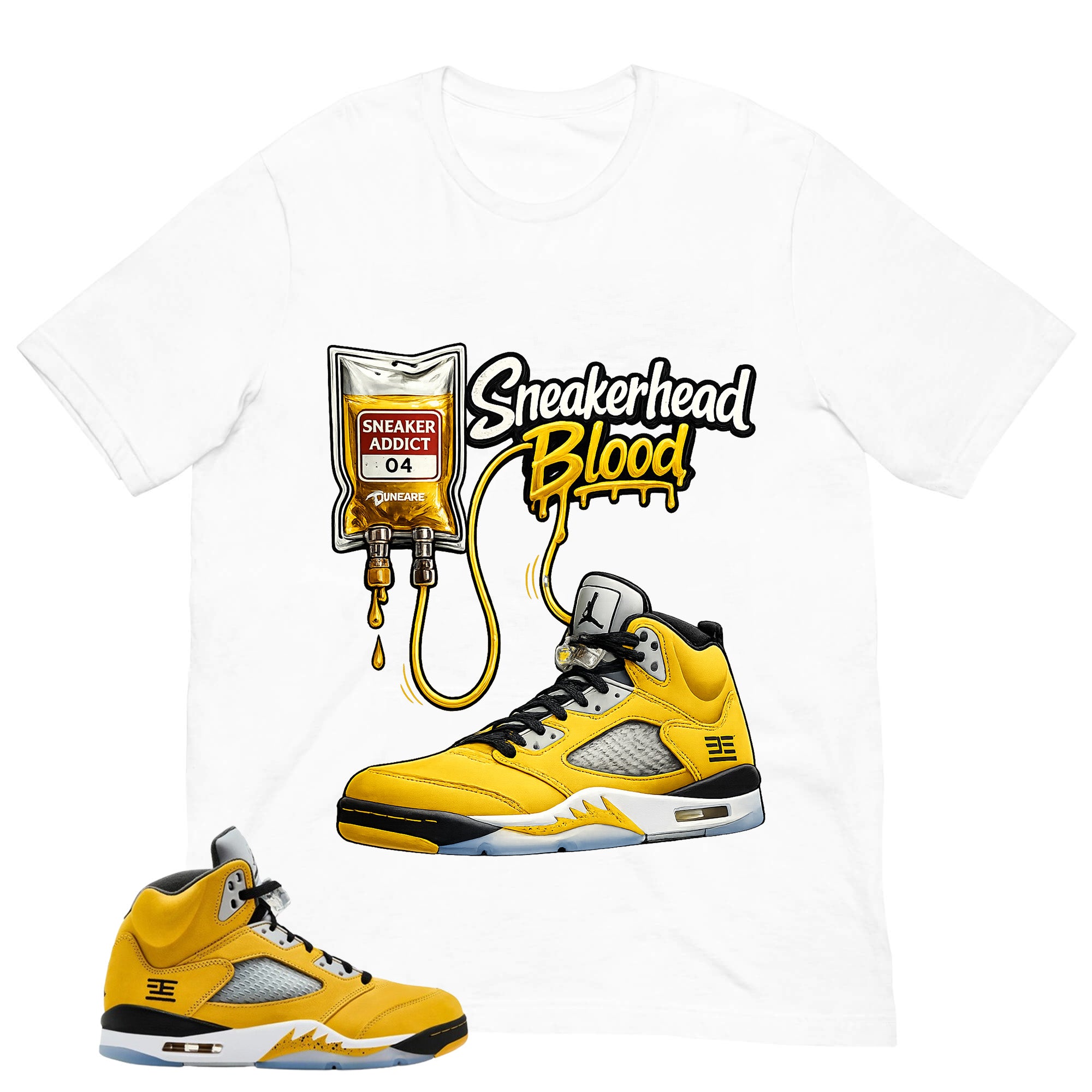 Graphic Tee Sneakerhead Blood Shirt - Matching Air Jordan 5 T23 Tokyo | Zadago