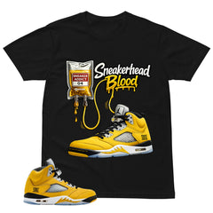 Graphic Tee Sneakerhead Blood Shirt - Matching Air Jordan 5 T23 Tokyo | Zadago