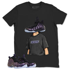 Sneakerhead Graphic Tee, Shirt to Match Air Foamposite One Eggplant, Air Foamposite Unisex Purple Shirt