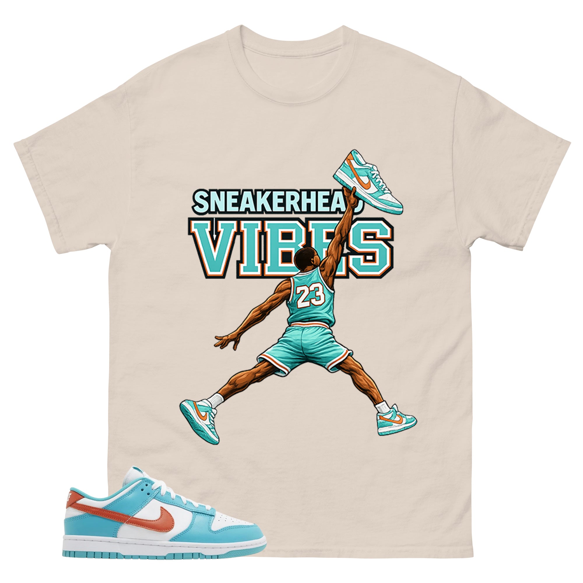 Sneakerhead Vibes Shirt - Match Green Dunk Low Miami Dolphins