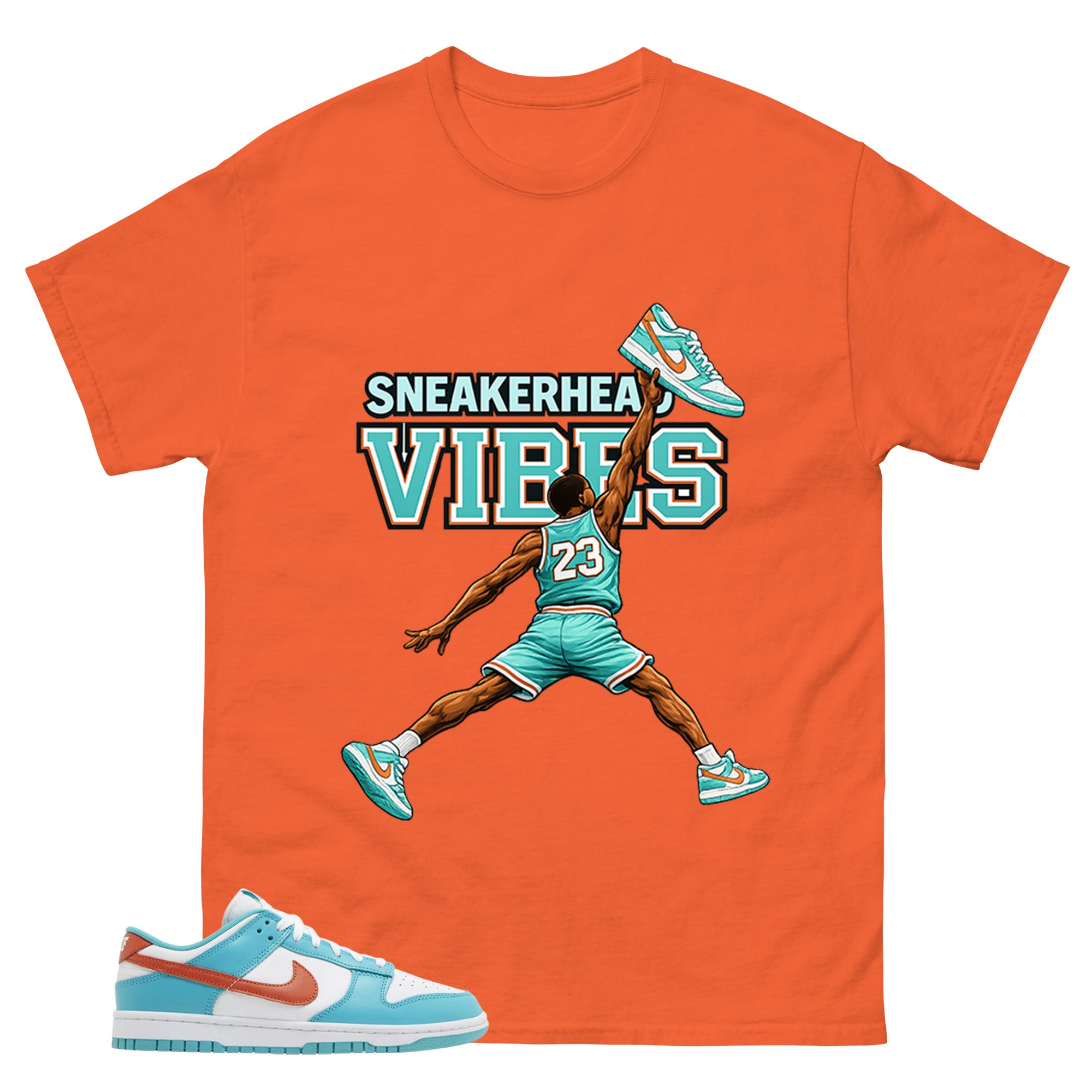 Sneakerhead Vibes Shirt - Match Green Dunk Low Miami Dolphins