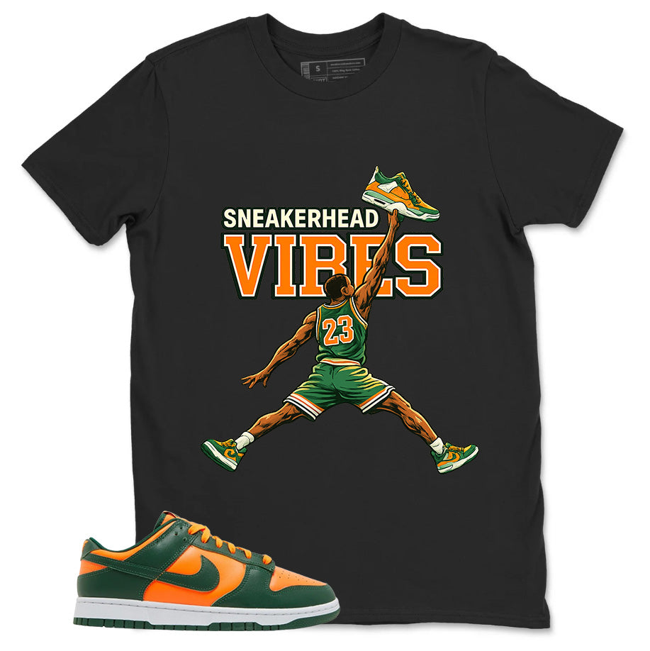 Sneakerhead Vibes Shirt - Match Green Dunk Low Miami Hurricanes