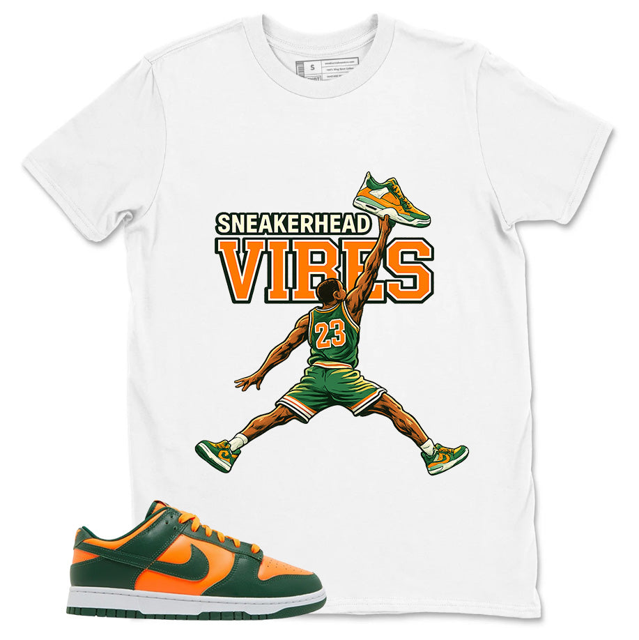 Sneakerhead Vibes Shirt - Match Green Dunk Low Miami Hurricanes