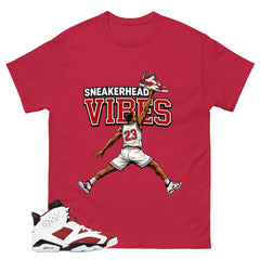 Sneakerhead Vibes Shirt - Match White Air Jordan 6 Carmine