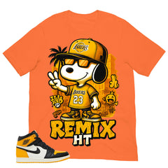 Snoopy Laker 23 Shirt - Match Air Jordan 1 Yellow Toe