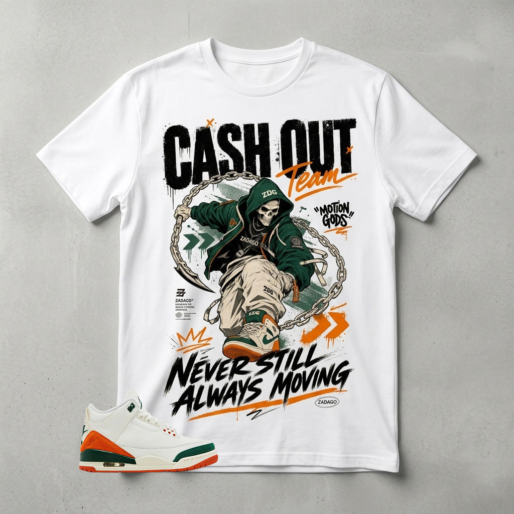 SoleFly Miami 3s Zadago Shirt Cash Out Team Graphic