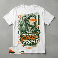 SoleFly Miami 3s Zadago Shirt Cold Profit Graphic