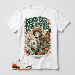 SoleFly Miami 3s Zadago Shirt Dead But Dreaming Graphic