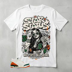 SoleFly Miami 3s Zadago Shirt No Static All Shine Graphic