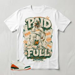 SoleFly Miami 3s Zadago Shirt Paid In Full Graphic
