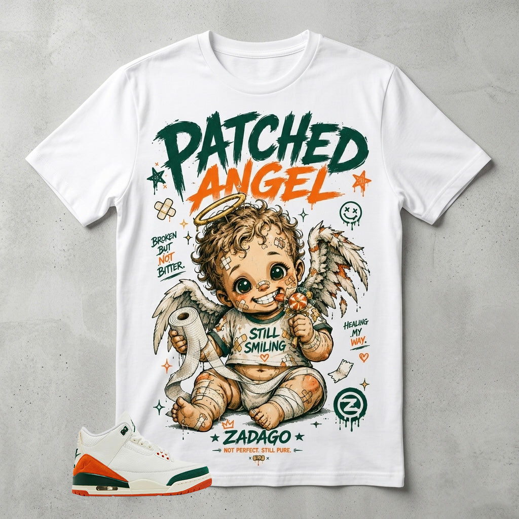 SoleFly Miami 3s Zadago Shirt Patched Angel Graphic