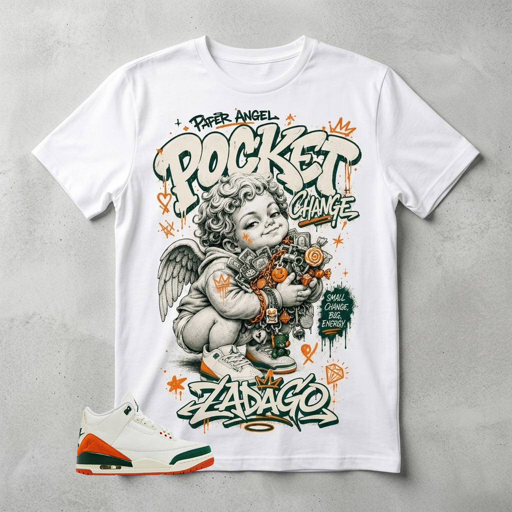 SoleFly Miami 3s Zadago Shirt Pocket Change Graphic