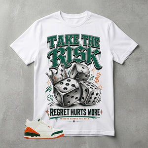 SoleFly Miami 3s Zadago Shirt Take The Risk Graphic