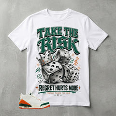 SoleFly Miami 3s Zadago Shirt Take The Risk Graphic
