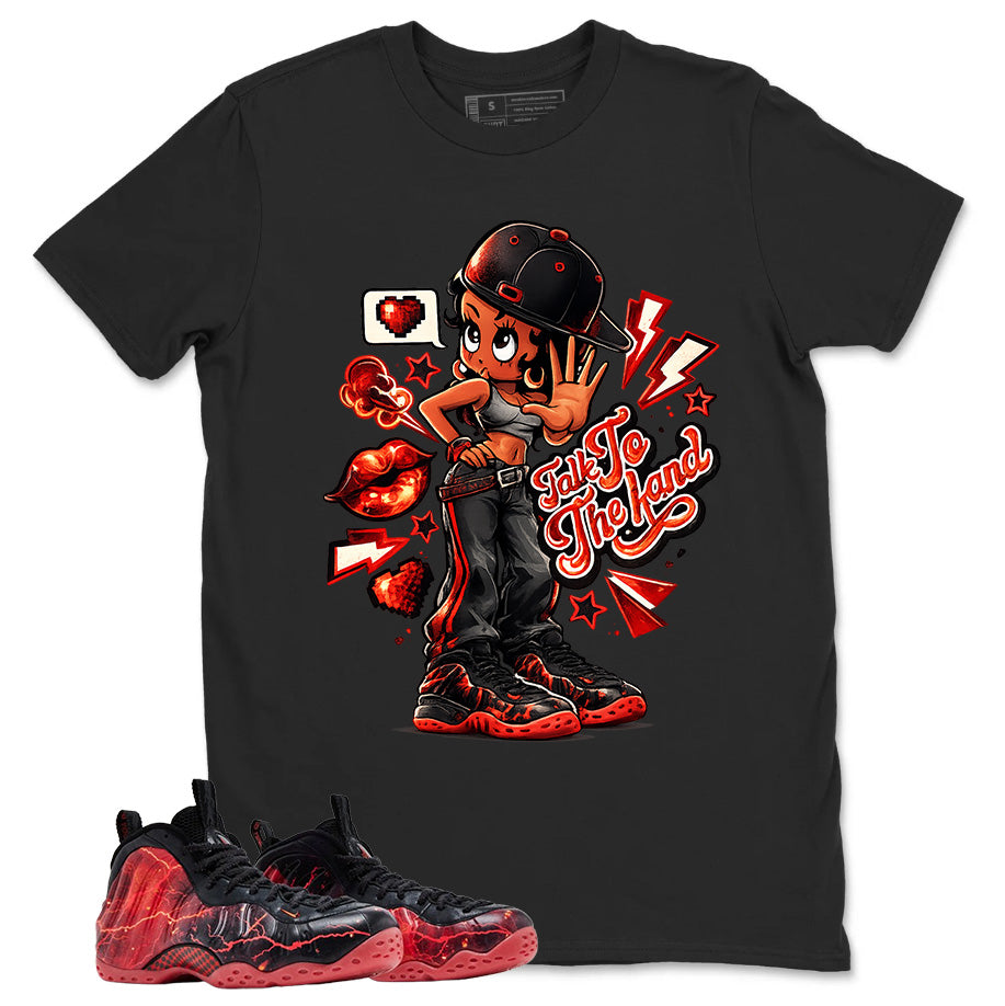 Talk To The Hand Graphic Tee, Shirt to Match Air Foamposite Stranger Things, Air Foamposite Unisex Blue Shirt