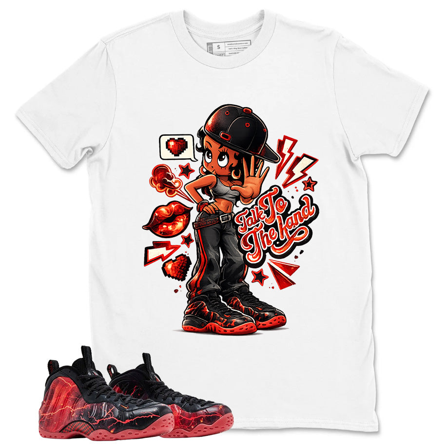 Talk To The Hand Graphic Tee, Shirt to Match Air Foamposite Stranger Things, Air Foamposite Unisex Blue Shirt