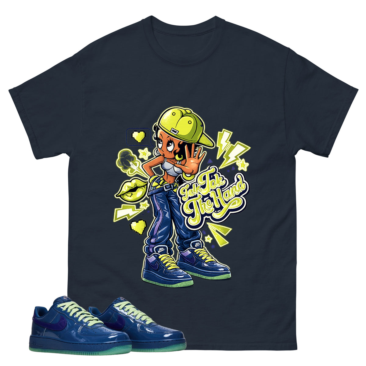 Talk To The Hand Graphic Tee, Shirt to Match Air Force 1 Mystic Navy, Air Force 1 Unisex Shirt