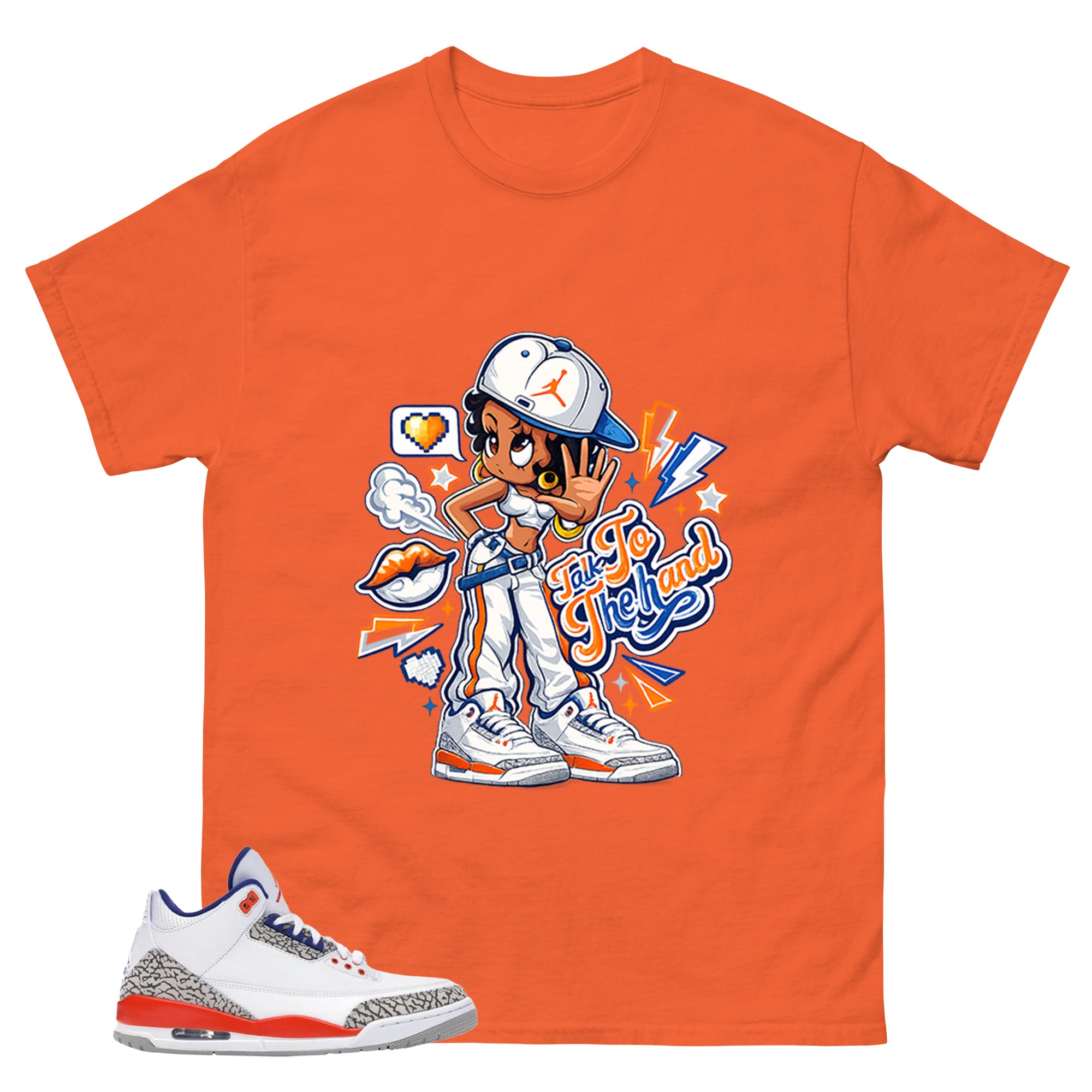 Talk To The Hand Shirt - Match Blue Air Jordan 3 Knicks