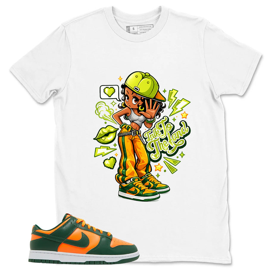 Talk To The Hand Shirt - Match Green Dunk Low Miami Hurricanes